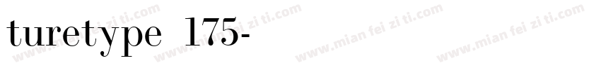 turetype 宋体 175字体转换